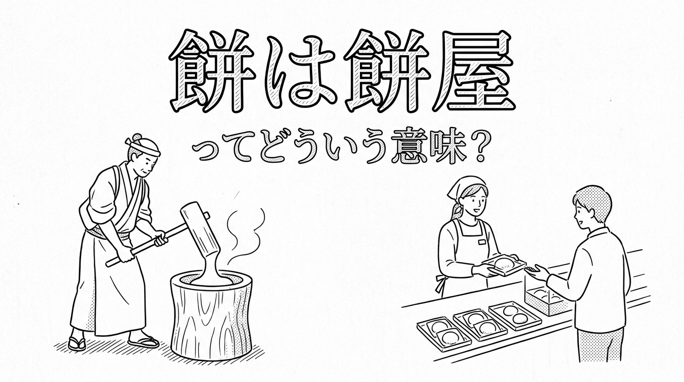 餅は餅屋ってどういう意味？