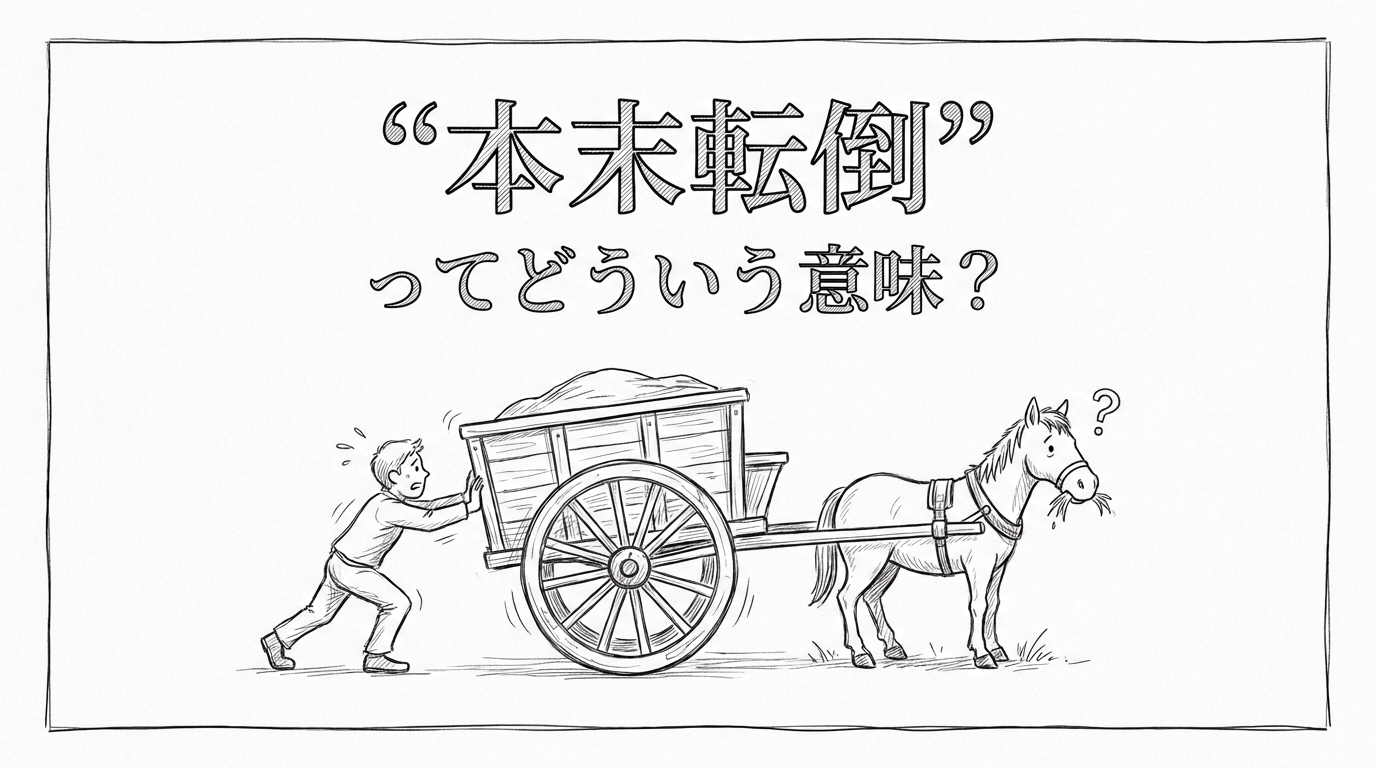 本末転倒ってどういう意味?