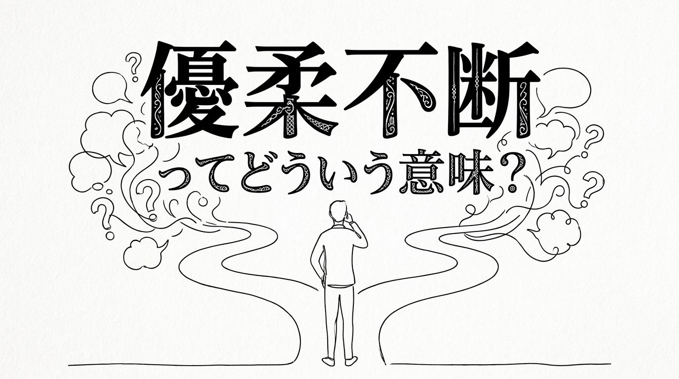 優柔不断ってどういう意味?