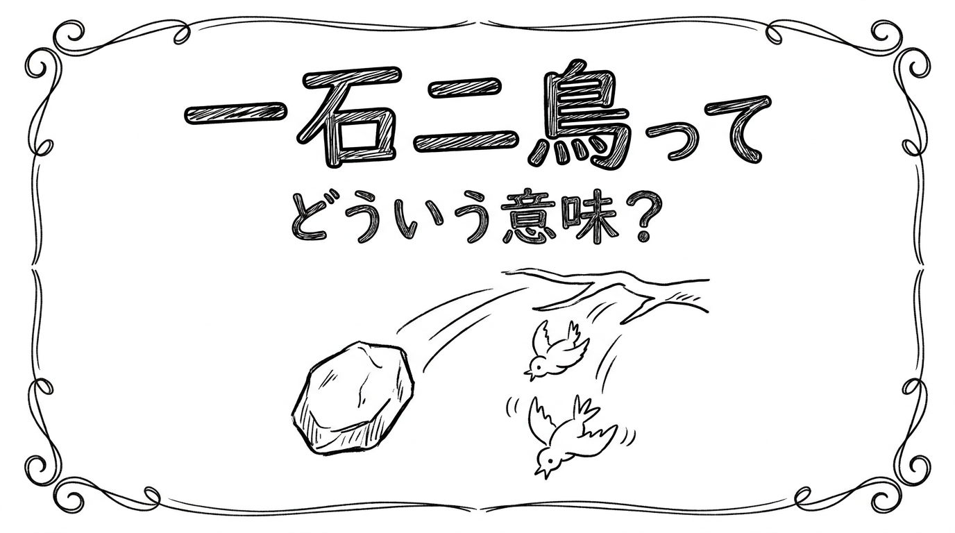 一石二鳥ってどういう意味？